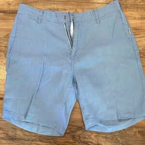 Onia Sky Blue Flat-Front Stretch Chino Shorts